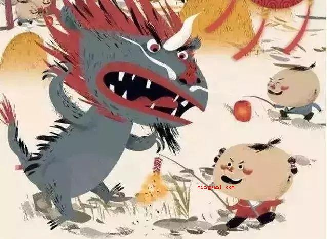 年的由来传说是什么?(年兽转到这里,看到火花吓得调头逃散)