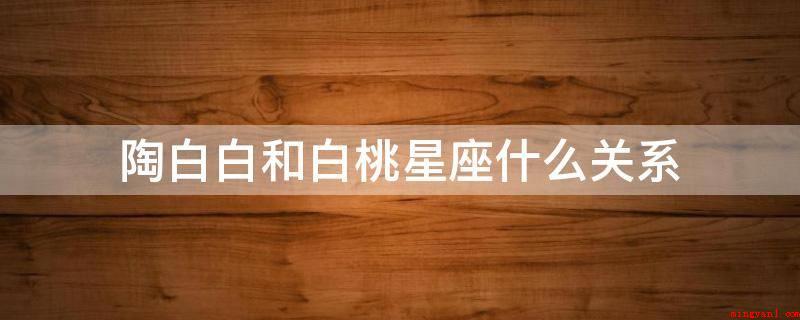 陶白白和白桃星座什么关系(陶白白sensei当选2019年度浙江省五大人气值短视频时尚)