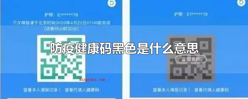 防疫健康码黑色是什么意思（疫身心健康码黑色代表什么意思）