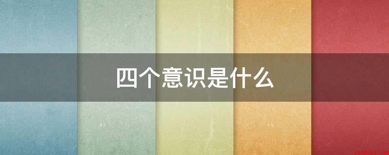 四个意识是什么(中央政治局大会明确提出来的)