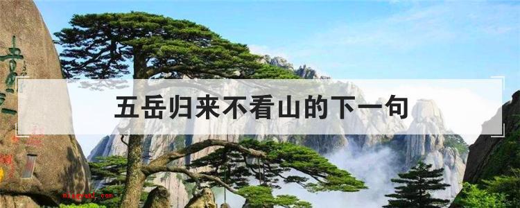 五岳归来不看山的下一句(简略回应五岳归来不看山的下一句是黄山回归不要看岳)