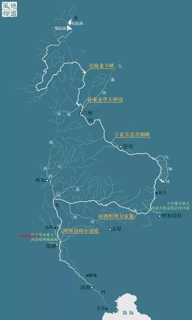 黄河注入什么海?(渤海湾黄河发源于青海云贵高原的巴颜喀拉山脉查)
