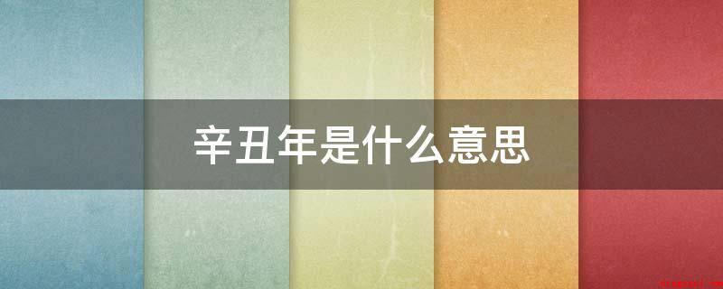 辛丑年是什么意思（辛巳年便是阴历一甲子中的一个,例如1901、1961、202）