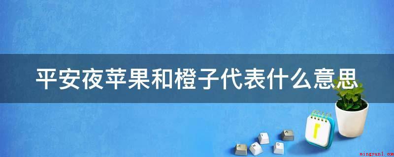 平安夜苹果和橙子代表什么意思(我们中国人送苹果表明平安;送橙子表示事事顺心,送桔子表明万事)