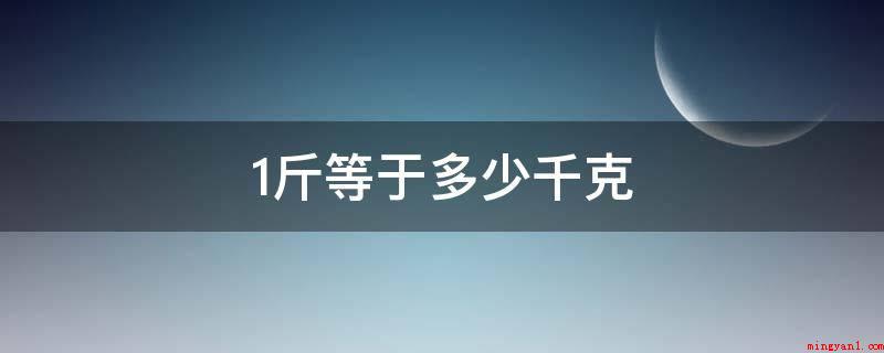 1斤等于多少千克(国际单位制中重量单位常见的企业)