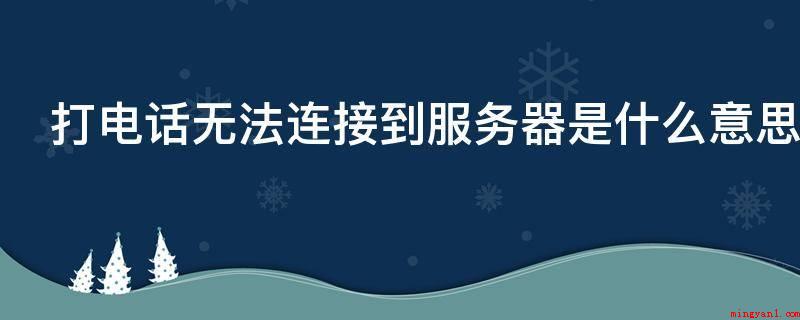 打电话无法连接到服务器是什么意思(演示机型:Iphone 13)