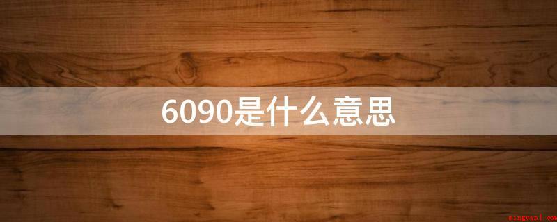 6090是什么意思(数据6090代表爱情的含义)