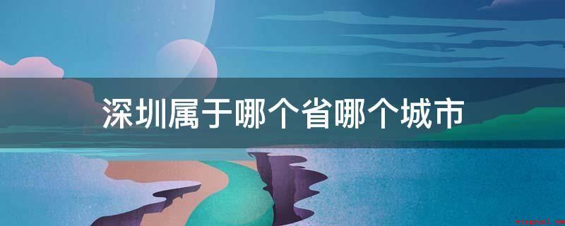 深圳属于哪个省哪个城市(深圳归属于广东的一个城市)
