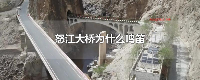 怒江大桥为什么鸣笛(车子经过怒江大桥会鸣笛是为了更好地向桥墩里的战士职业致敬)