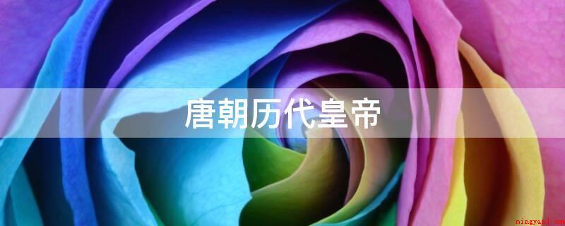 唐朝历代皇帝(唐朝历代皇帝分别是:汉高祖李渊,唐太宗李世民)
