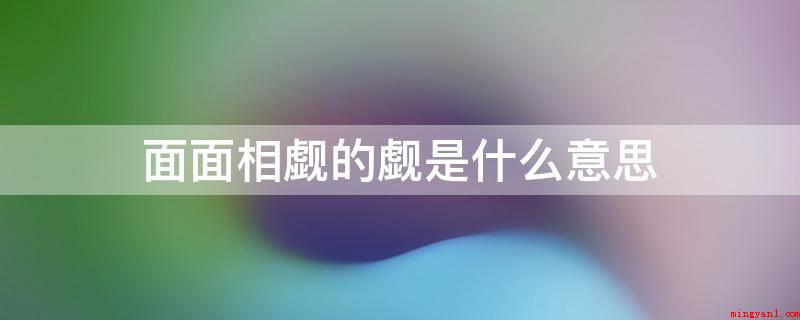面面相觑的觑是什么意思(张口结舌是一个中文成语)