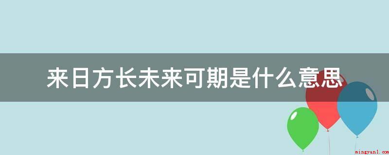 来日方长未来可期是什么意思(来日方长的意思是:未来的日子还较长)