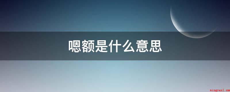 嗯额是什么意思(嗯额的意思是了解。额的原意是前额的含意,后变为一种网络用语)