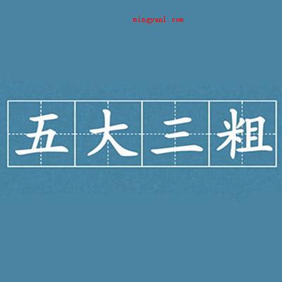 五大三粗是哪五大哪三粗(五大三粗到底是哪五大哪三粗?)
