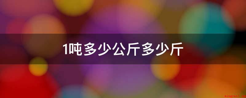 1吨多少公斤多少斤(数学单位是小写字母t)