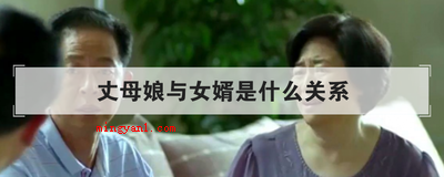 丈母娘与女婿是什么关系