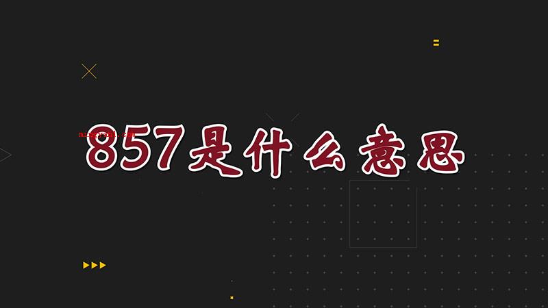 857是什么意思（857常被用于代指歌曲名、蹦迪或是套指时间点等）