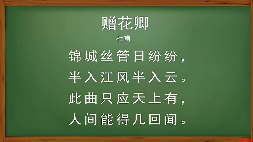 《赠花卿》的“花卿”是什么意思