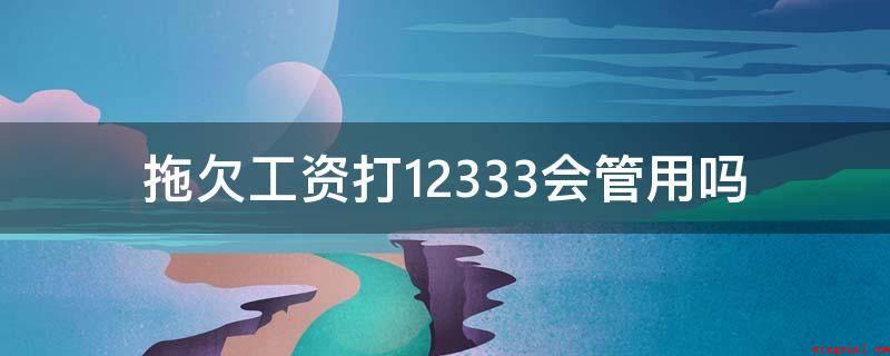 拖欠工资打12333会管用吗(托欠工资打12333有用吗)