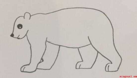 北极熊简笔画怎么画