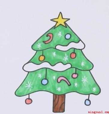 圣诞树简笔画怎么画