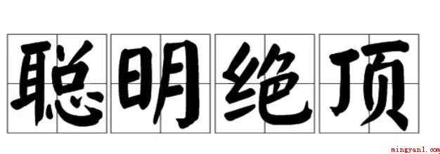 聪明绝顶是什么意思