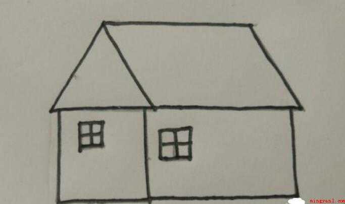 幼儿园简笔画房子怎么画