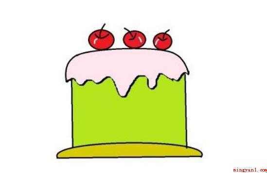 水果蛋糕的简单画法是什么