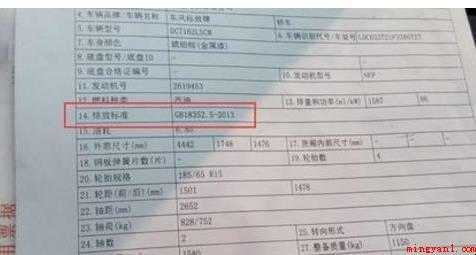 如何查询自己的车是什么排放标准