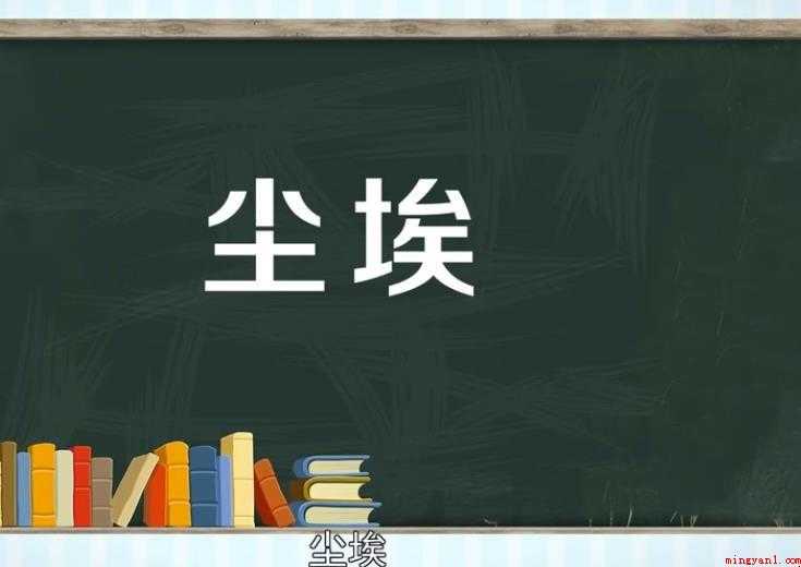 尘埃是什么意思