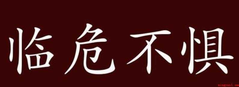 临危不惧的意思是什么