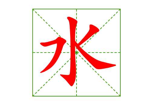 水的笔画顺序怎样写