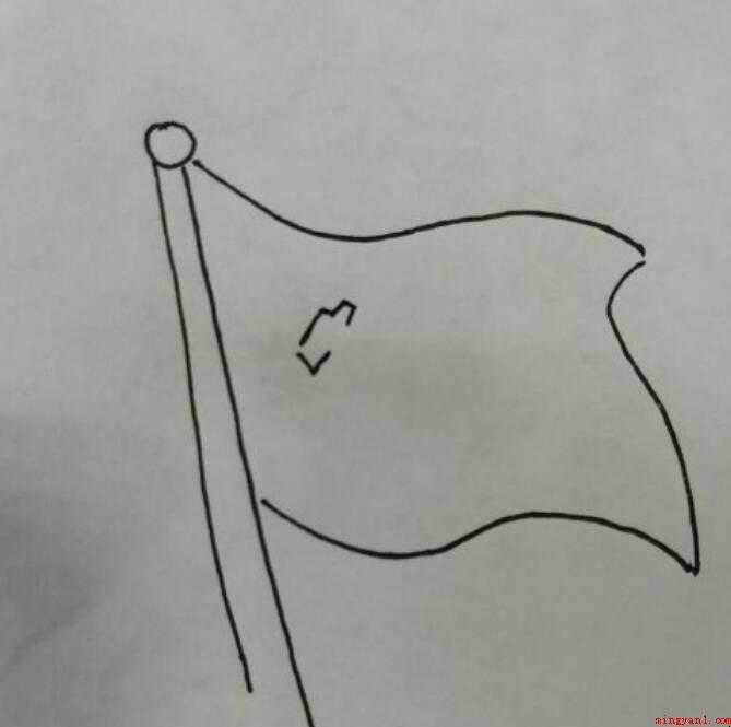 简单的党旗怎么画