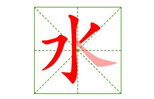 水的笔画顺序怎样写