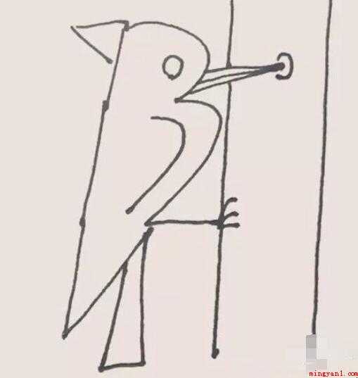 啄木鸟简笔画怎么画