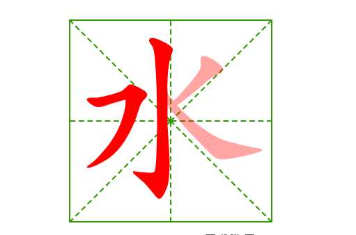 水的笔画顺序怎样写