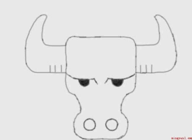 简笔画牛头是怎么画的
