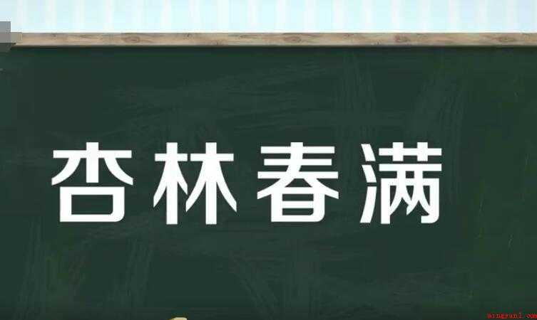 杏林春满是什么意思