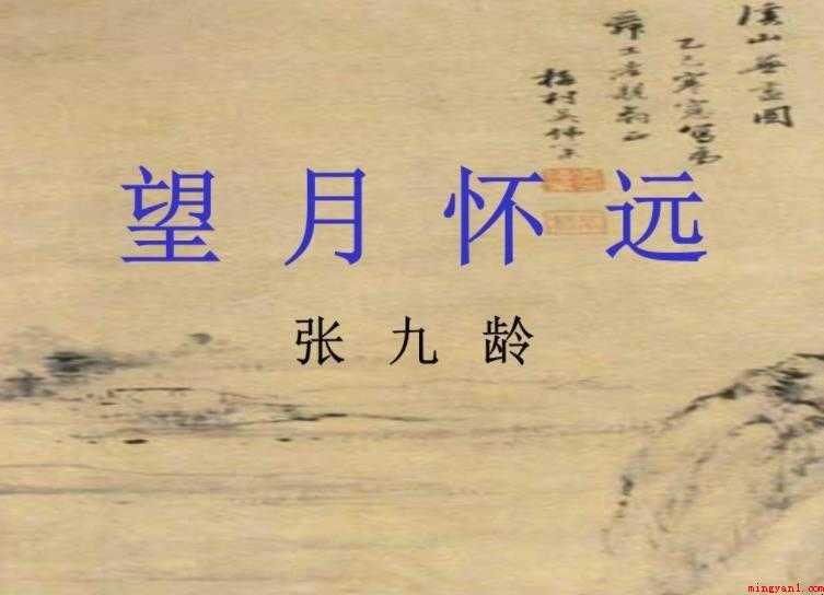 《望月怀远》原文是什么