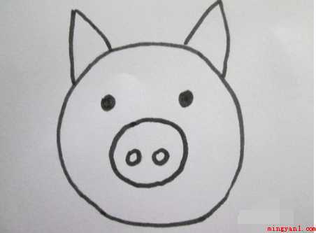 如何画小猪