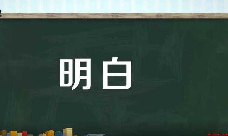 明白的近义词是什么