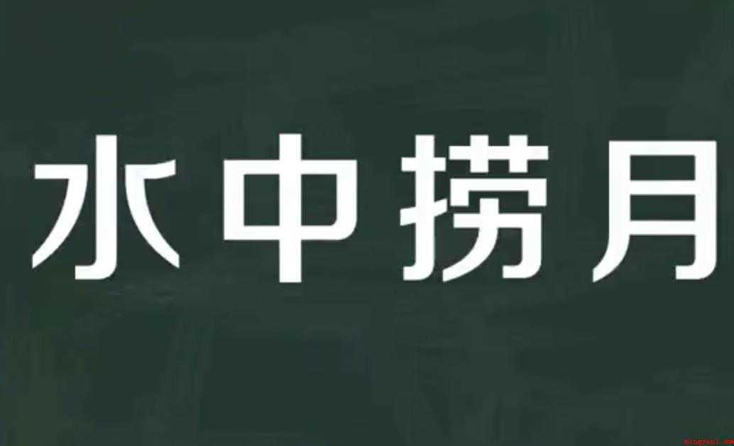 水中捞月的意思是什么