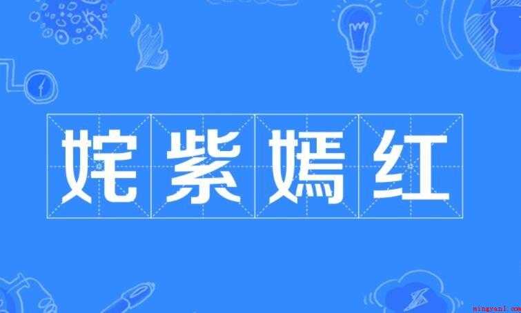 姹紫嫣红的近义词是什么