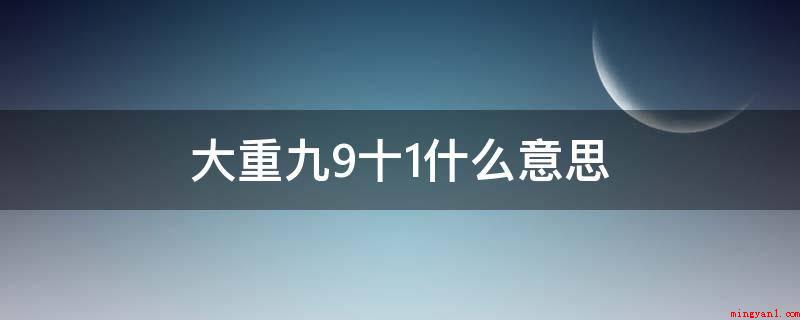 大重九9十1什么意思(重九云烟印刷包装精致,横式的硬盒较为与众不同,握在手上触感非)