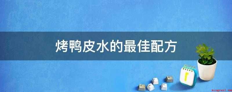 烤鸭皮水的最佳配方（配方:八角2克(约4朵)、花椒2克、草果5克）