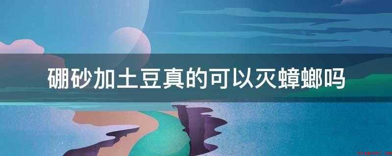 硼砂加土豆真的可以灭蟑螂吗(硼砂,四硼酸钠的十水合物)