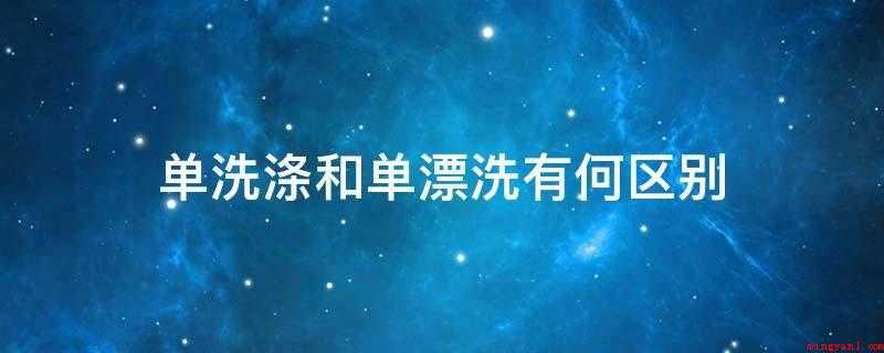 单洗涤和单漂洗有何区别(单漂洗和单洗涤的差别如下)