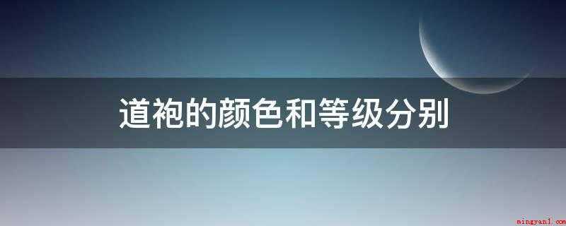 道袍的颜色和等级分别（道袍是明代极其流行和典型的一种便服）