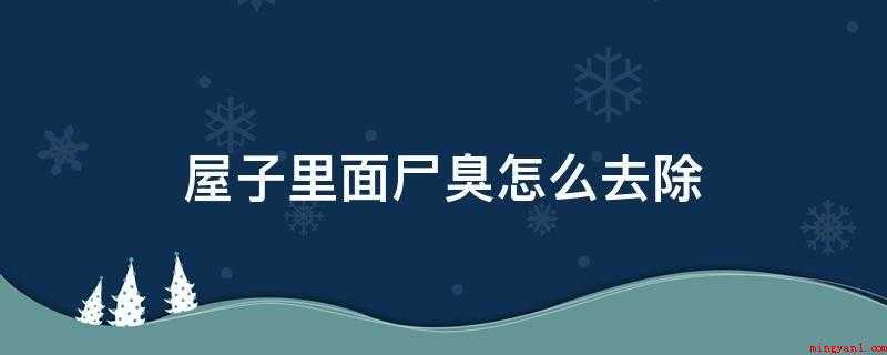 屋子里面尸臭怎么去除