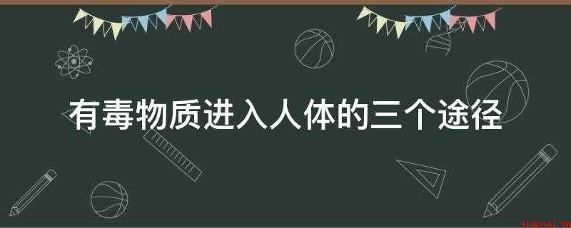 有毒物质进入人体的三个途径